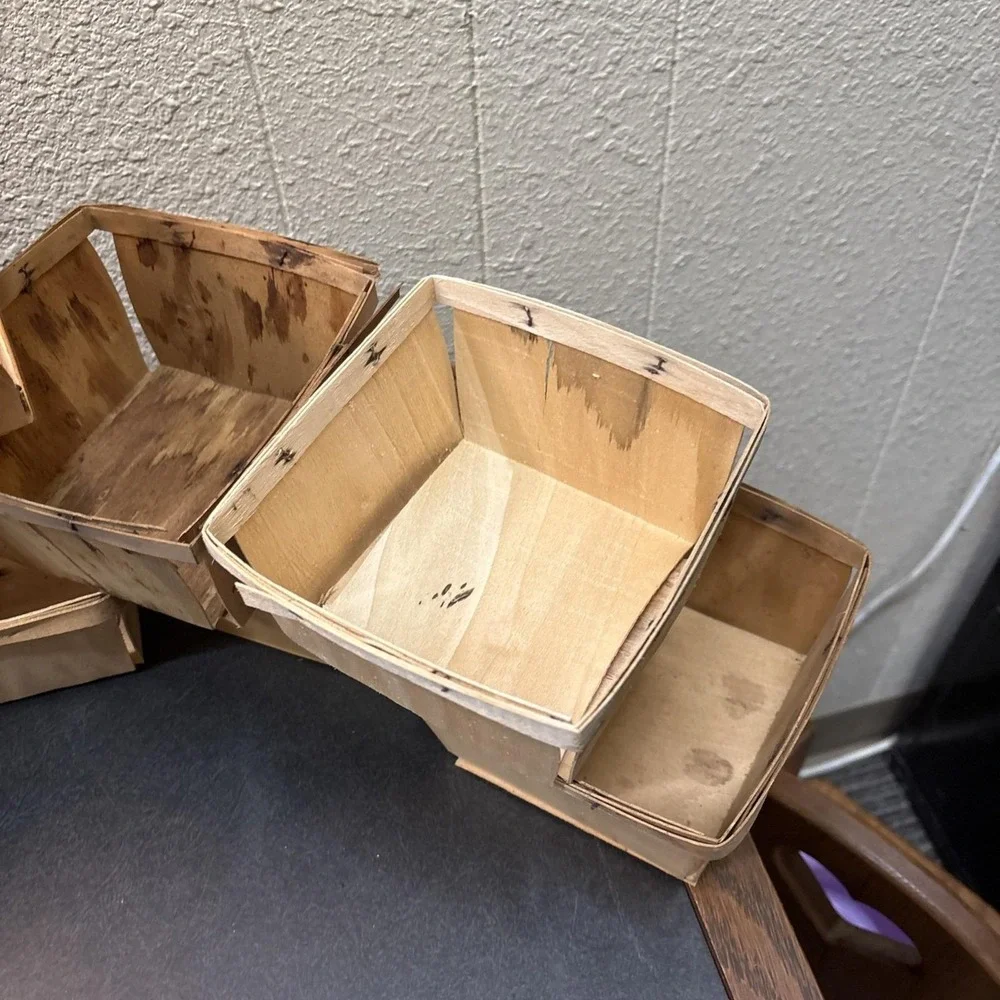Vintage Berry‎ Basket Lot/10 Split Wood Fruit Box Farmhouse Country